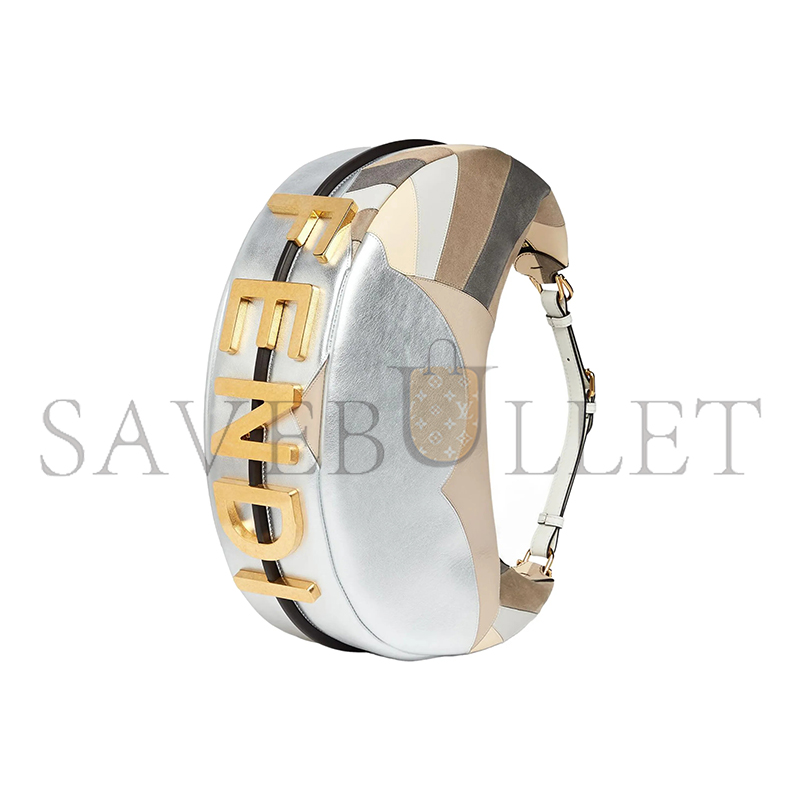 F**di F**digraphy bag striped leather and suede 8br799ajsqf1hnt (36*30*11m)